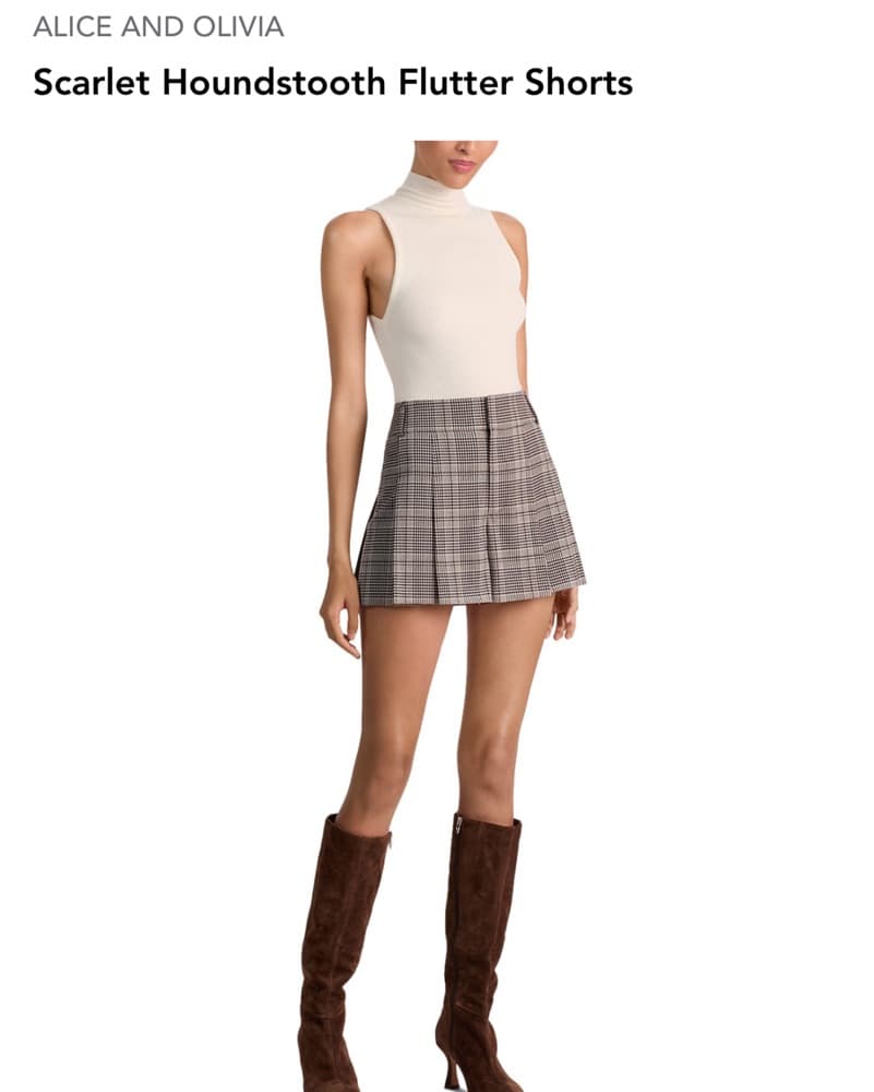 Alice + Olivia Houndstooth Shorts - Image 2