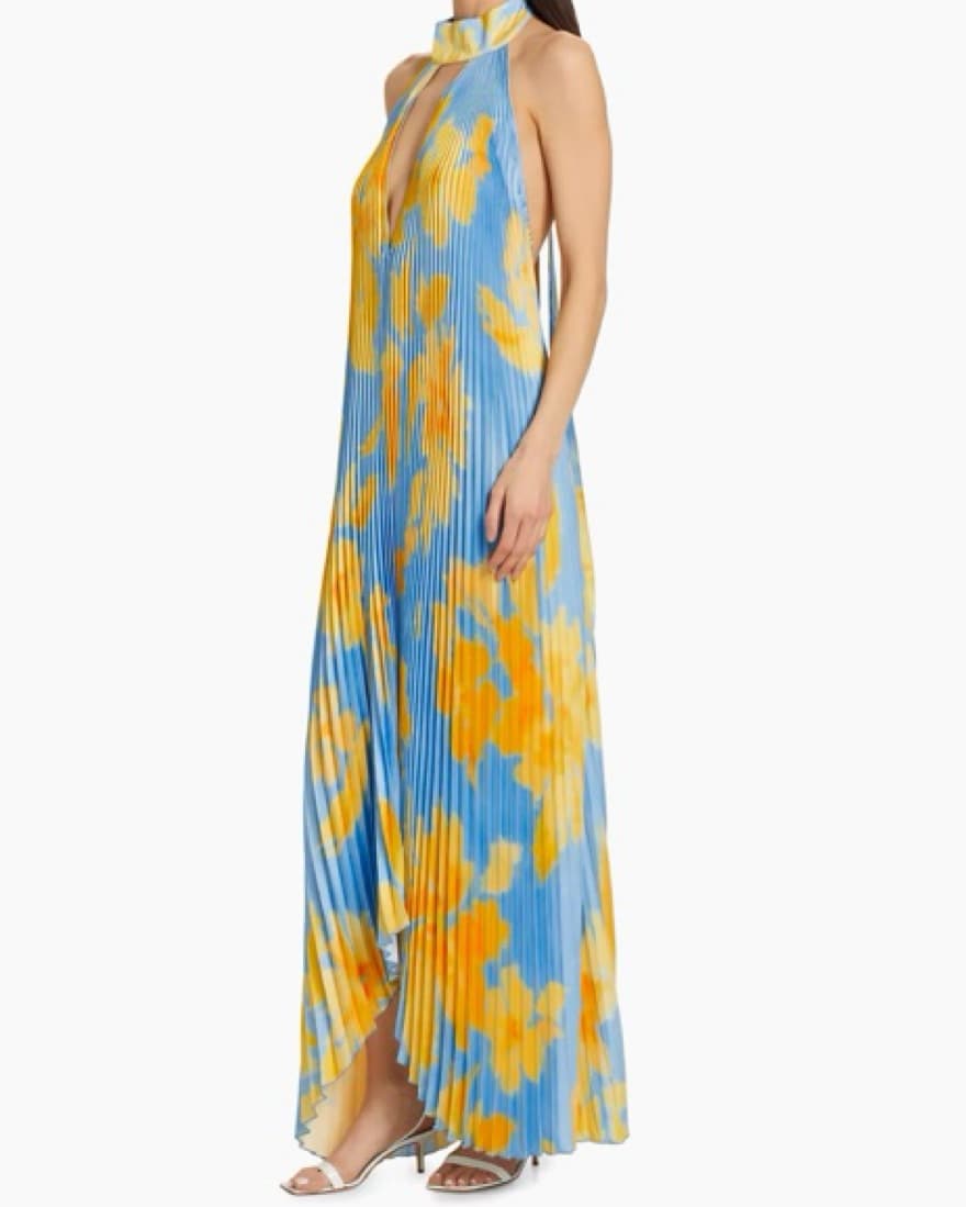 Lidee Floral Pleated Maxi Dress - Image 5