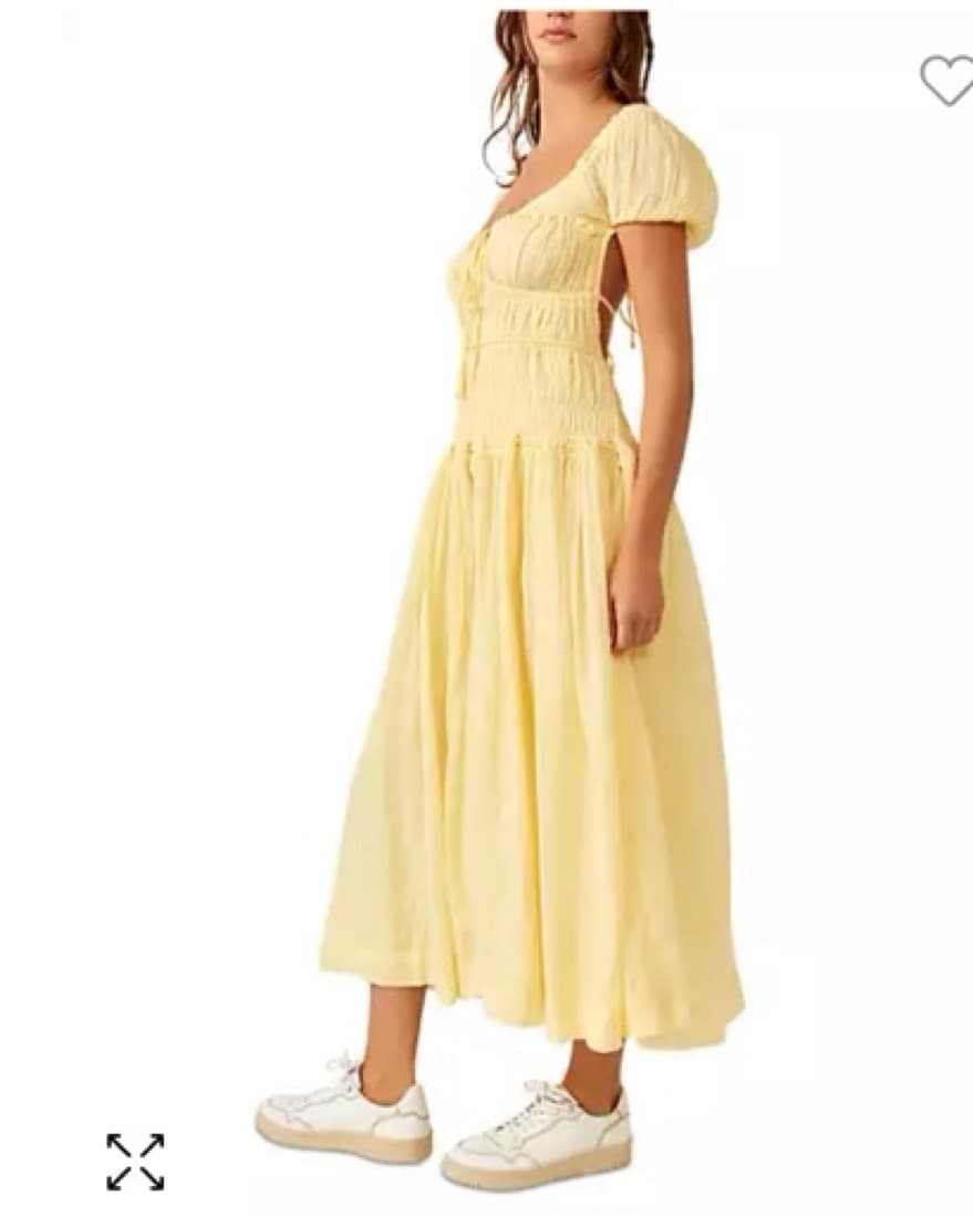 Free People Cotton Midi Dress - Image 3