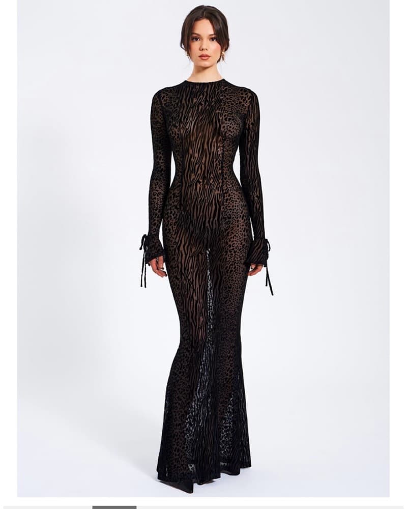 Miss Circle Waylynn Print Burnout Velvet - Image 1