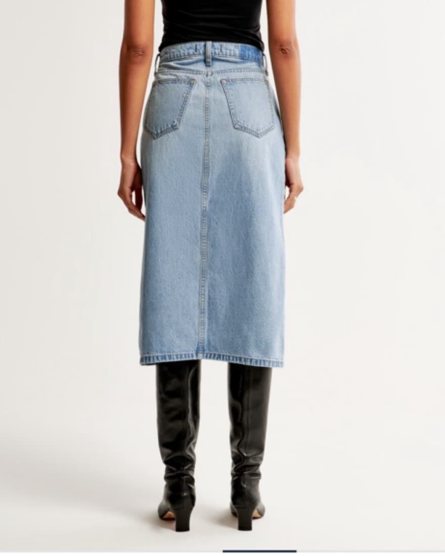 Denim Midi Skirt - Image 3