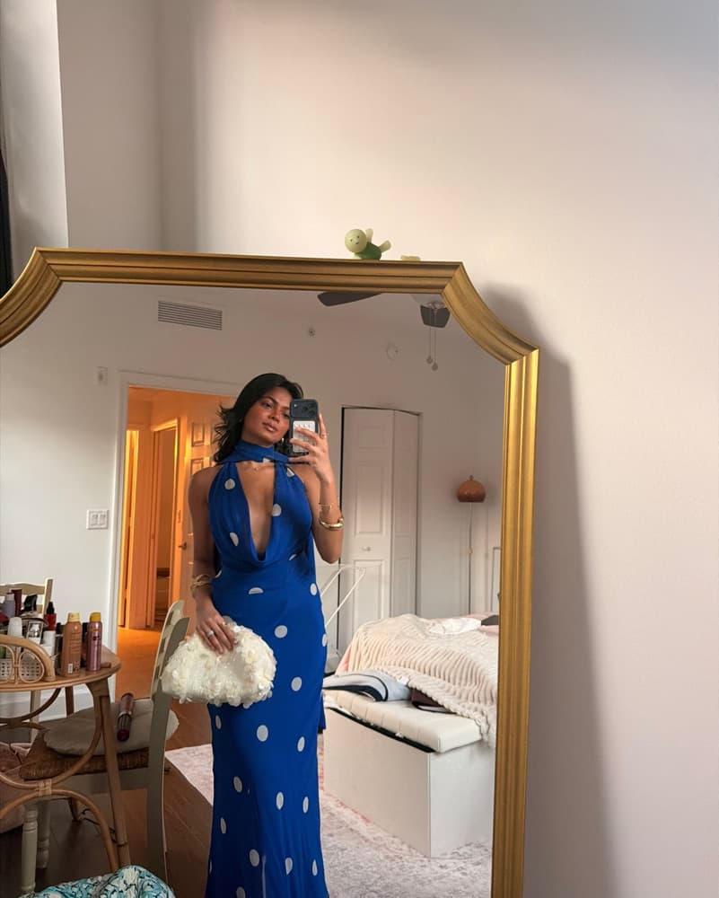 blue polka dot dress  - Image 4