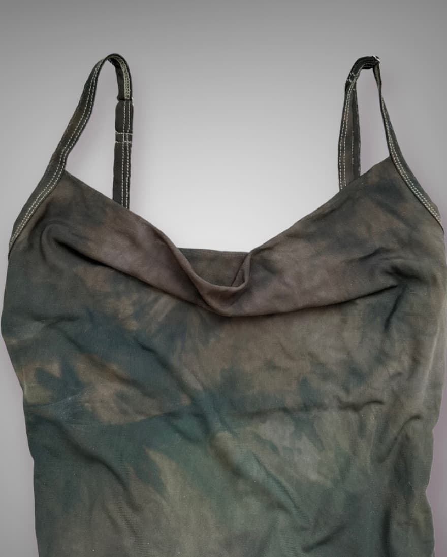 Dark green Mesh Ruched Bodycon Dress  - Image 3