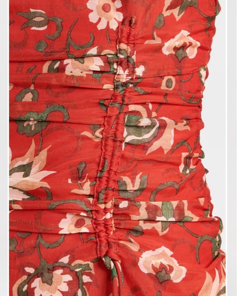 SIR. The Label Reyes Ruched Midi Dress - Image 3