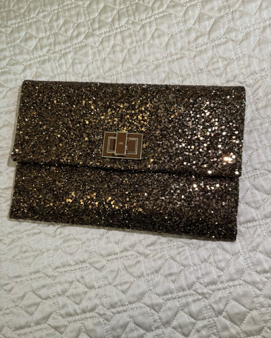 Brown Glitter Clutch - Image 2