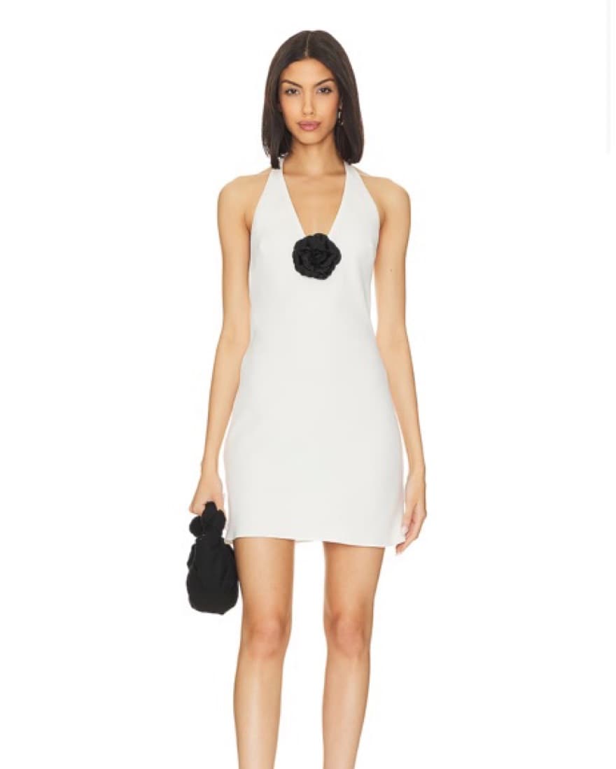 Ivory Dress with Rose Detail - Image 1