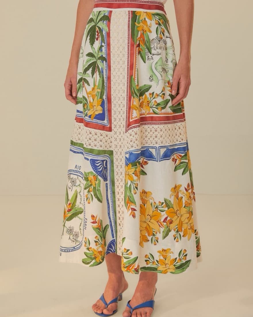 Farm Rio | Floral Midi Skirt - Image 2