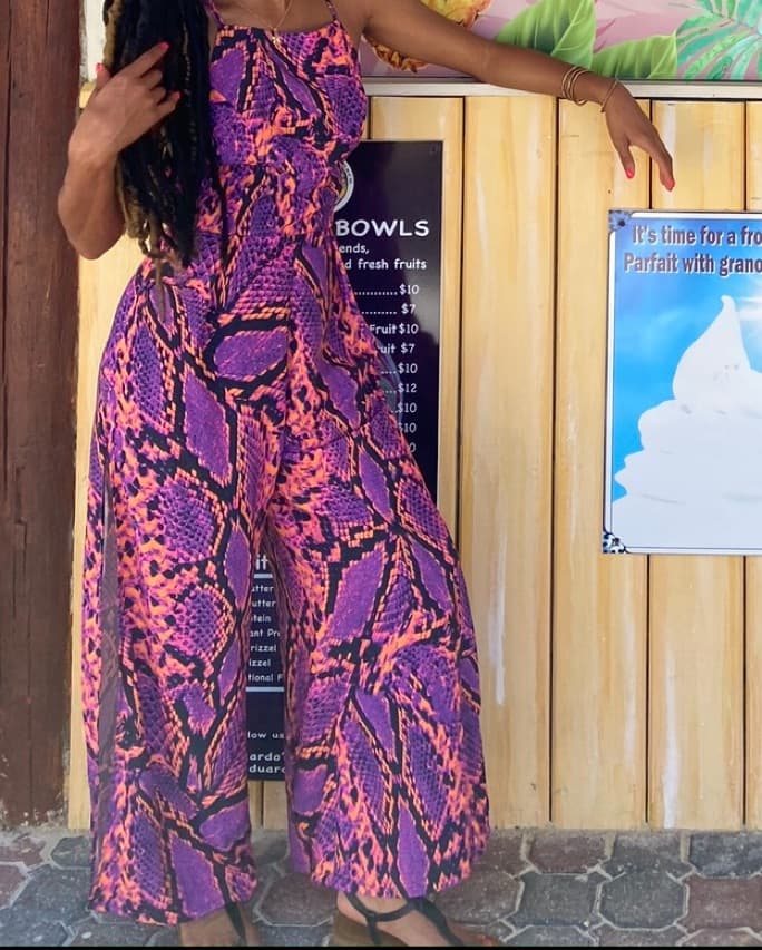 Multicolor Jumpsuit With Slits On Sides - Image 1