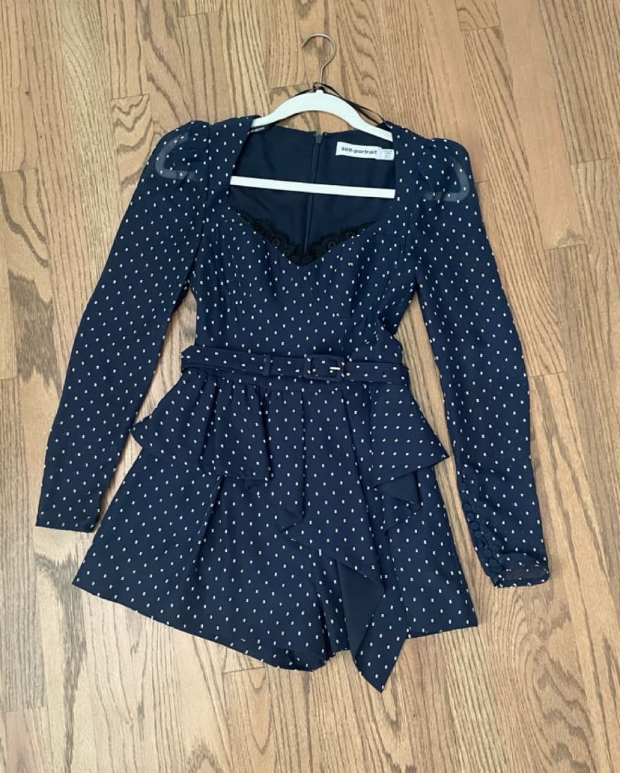 Self-Portrait Dot Pattern Playsuit - Image 3