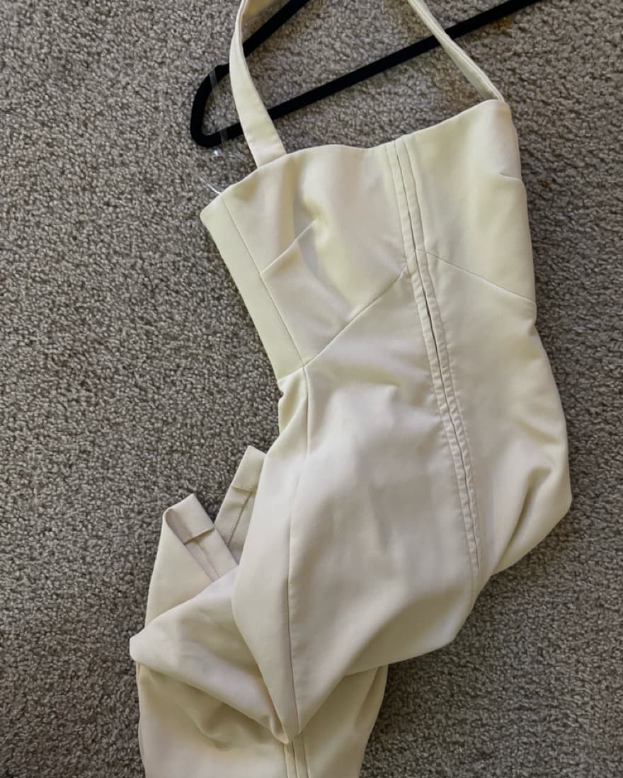 House of CB Mia Ecru Halter Maxi Dress - Image 5