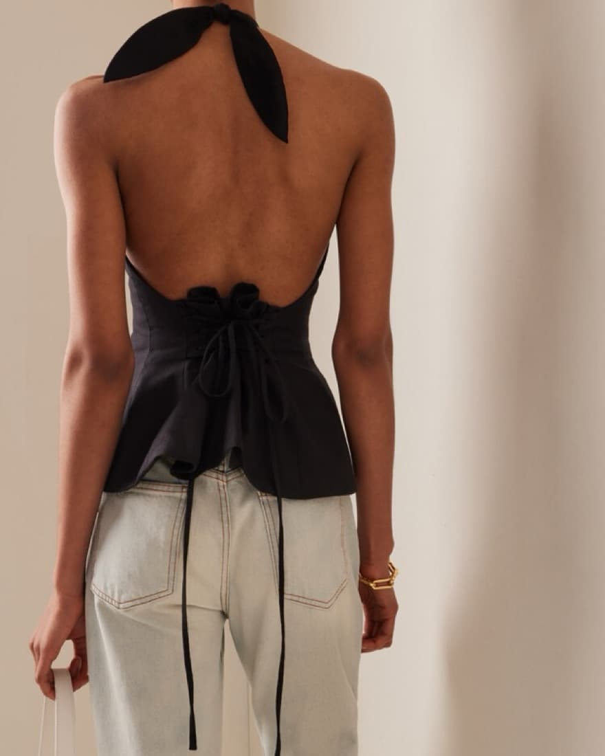 Tae Park Sculpted Halter Top - Image 2