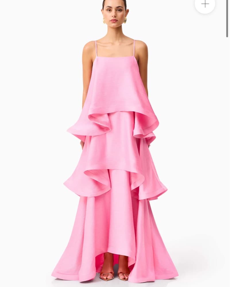 Tilly Tiered Maxi Dress in Pink  - Image 3