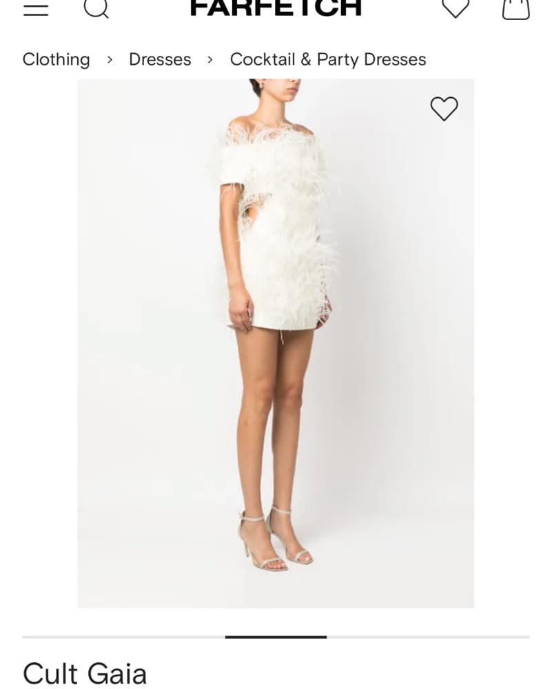 Cult Gaia Ivory Feather Mini Dress - Image 3