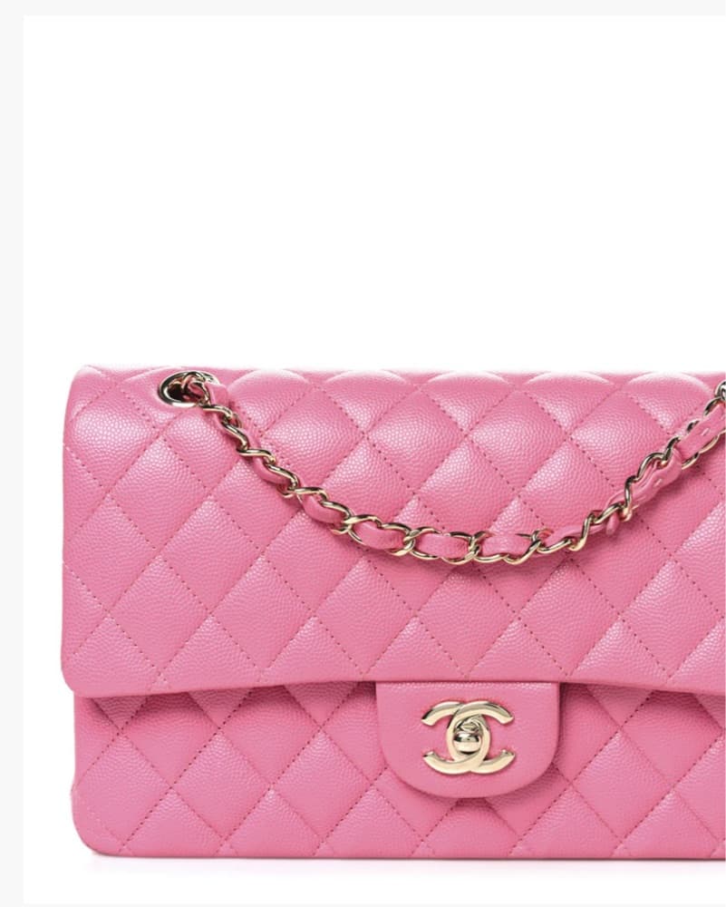 Chanel Pink Classic Shoulder Bag   - Image 1