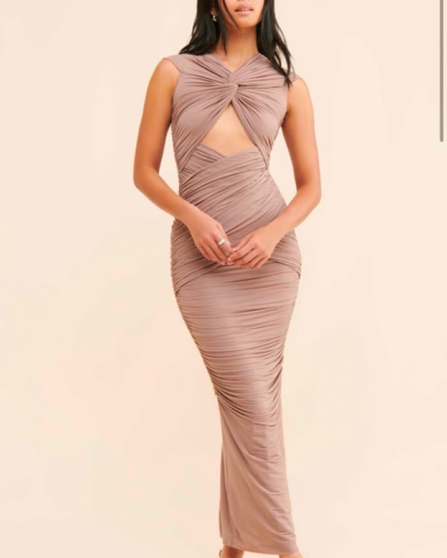 Ronny Kobo Nasha Maxi Dress - Taupe - Image 2