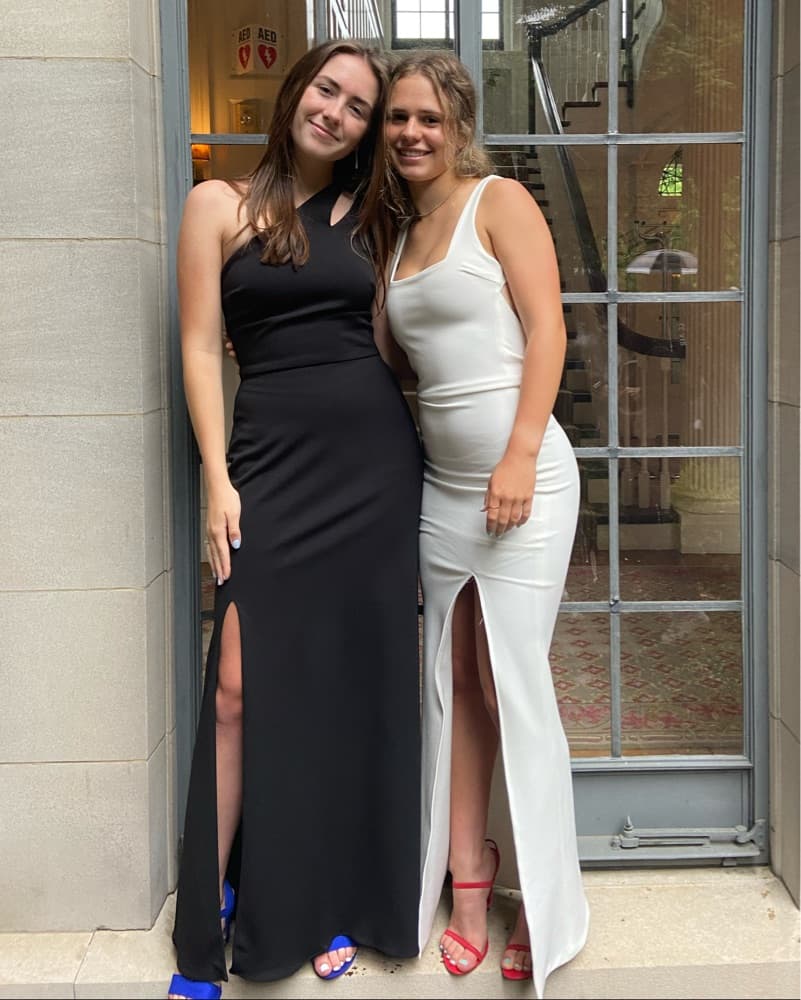 Black One Shoulder Slit Gown - Image 1