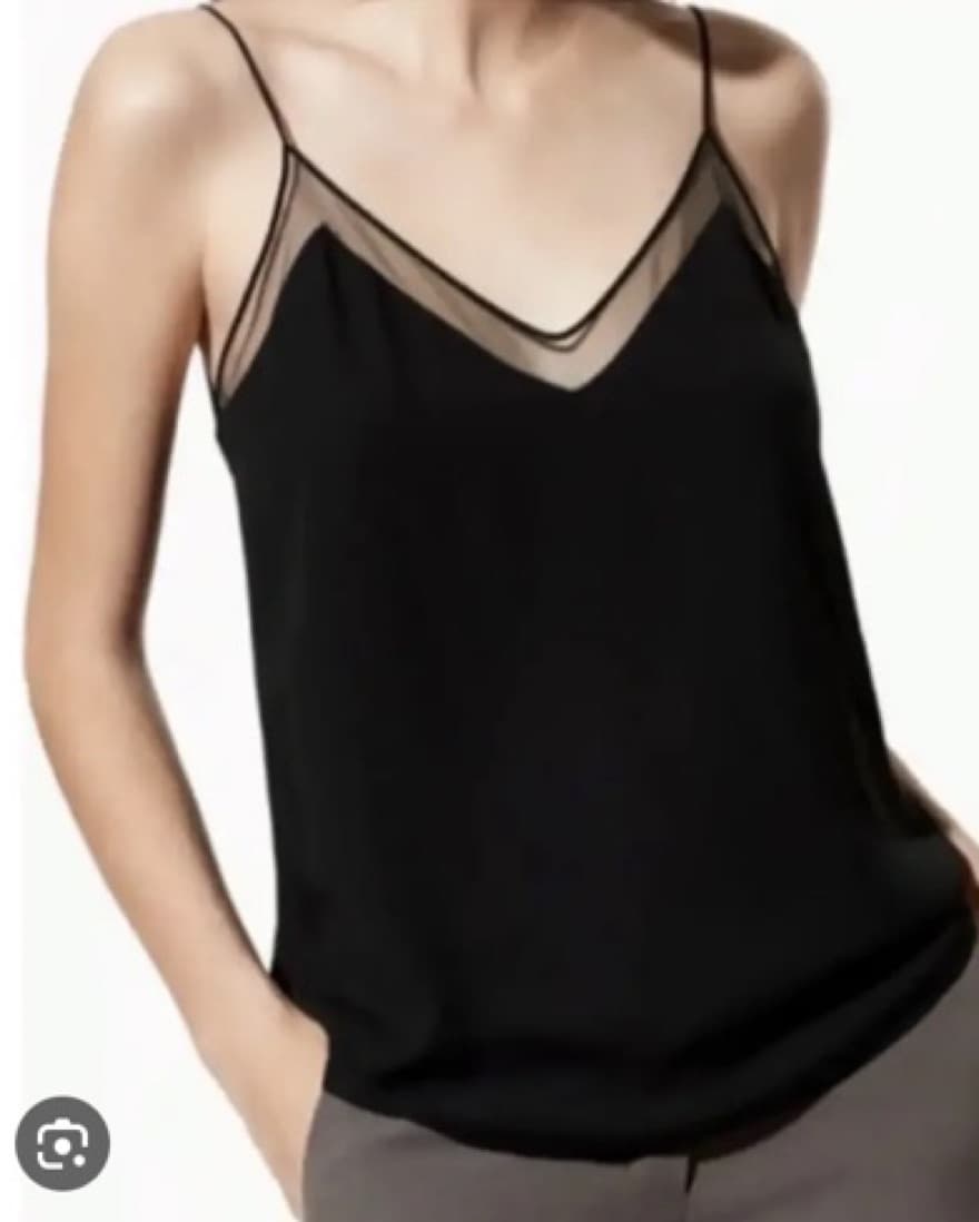 Aritzia Babaton Mesh Tank Top Black - Image 2