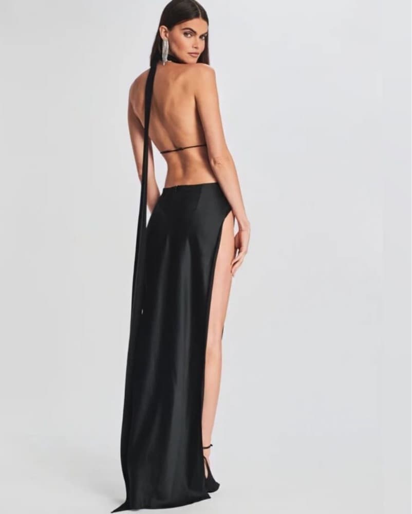 Retrofete Black Jagger LegSlit Dress XXS - Image 3
