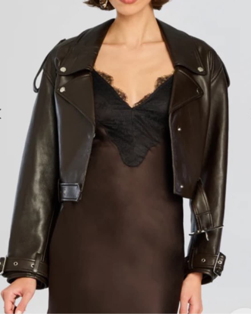 $800 Retrofete Brown Leather Jacket  - Image 5