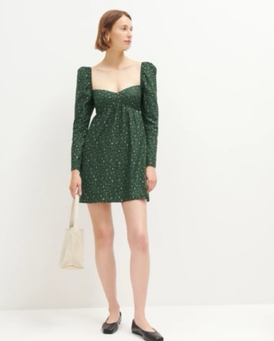 Reformation Kenzi Dress Puff Sleeve - Image 4
