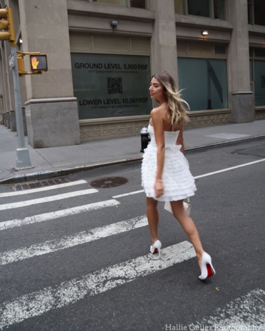 Aje White Sculptura Pleated Dress  - Image 4