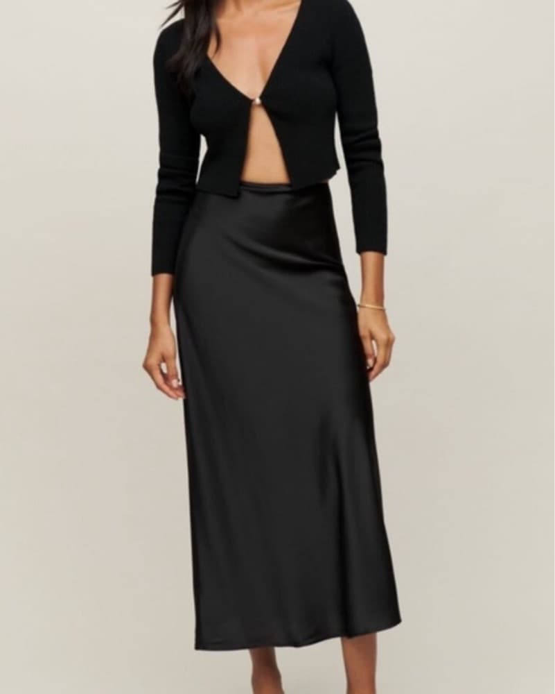 Reformation Silk Maxi Skirt - Image 1