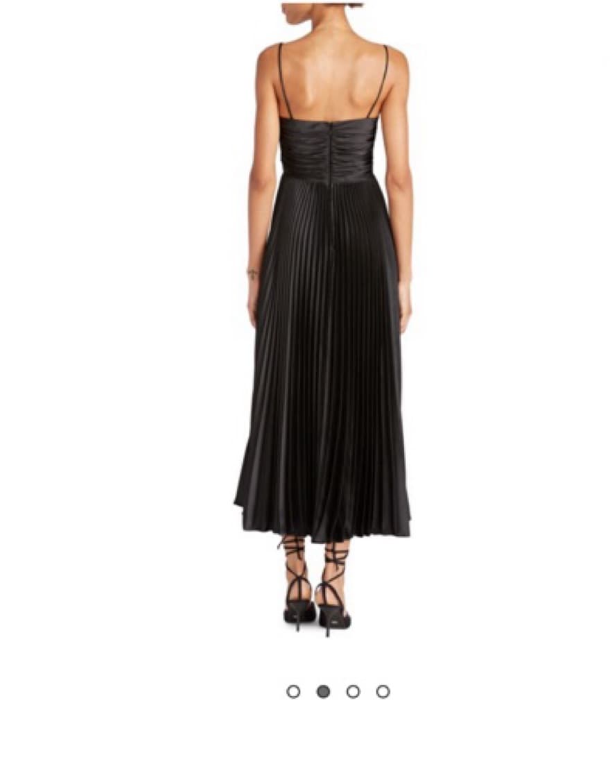 Amur Black Pleated Dress - Image 2