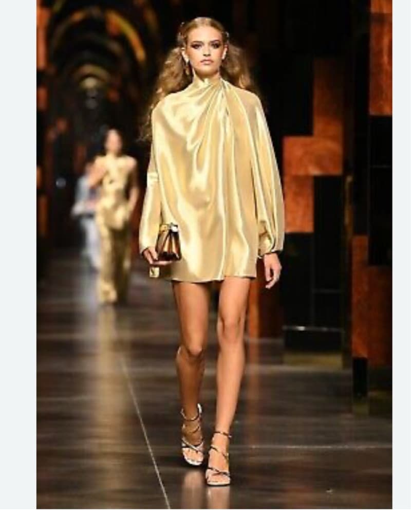 Fendi Gold Mini Dress - Image 2