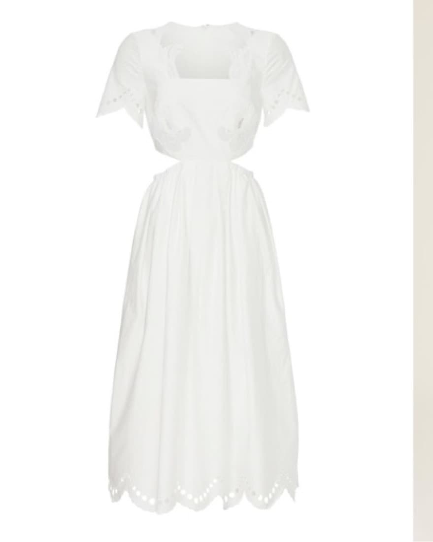 Self Portrait Broderie Scallop Dress - Image 4
