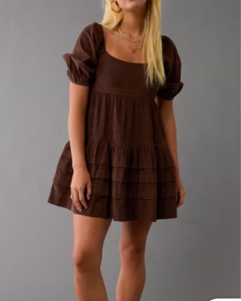 American Eagle Brown Corduroy Dress - Image 1
