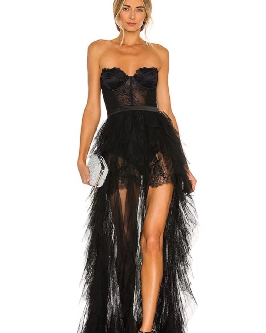 Bustier Gown in Black For Love & Lemons - Image 1
