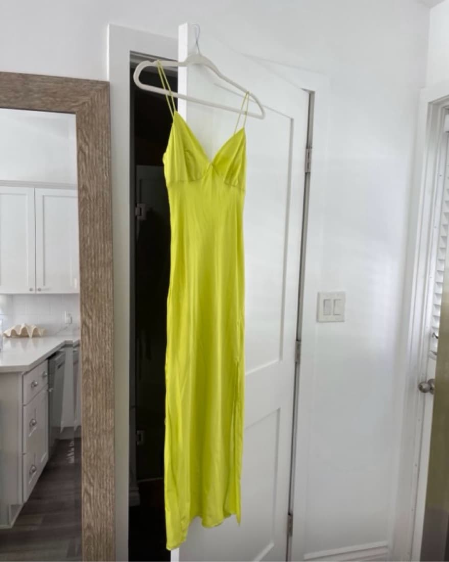 Neon Green Satin Midi - Image 1