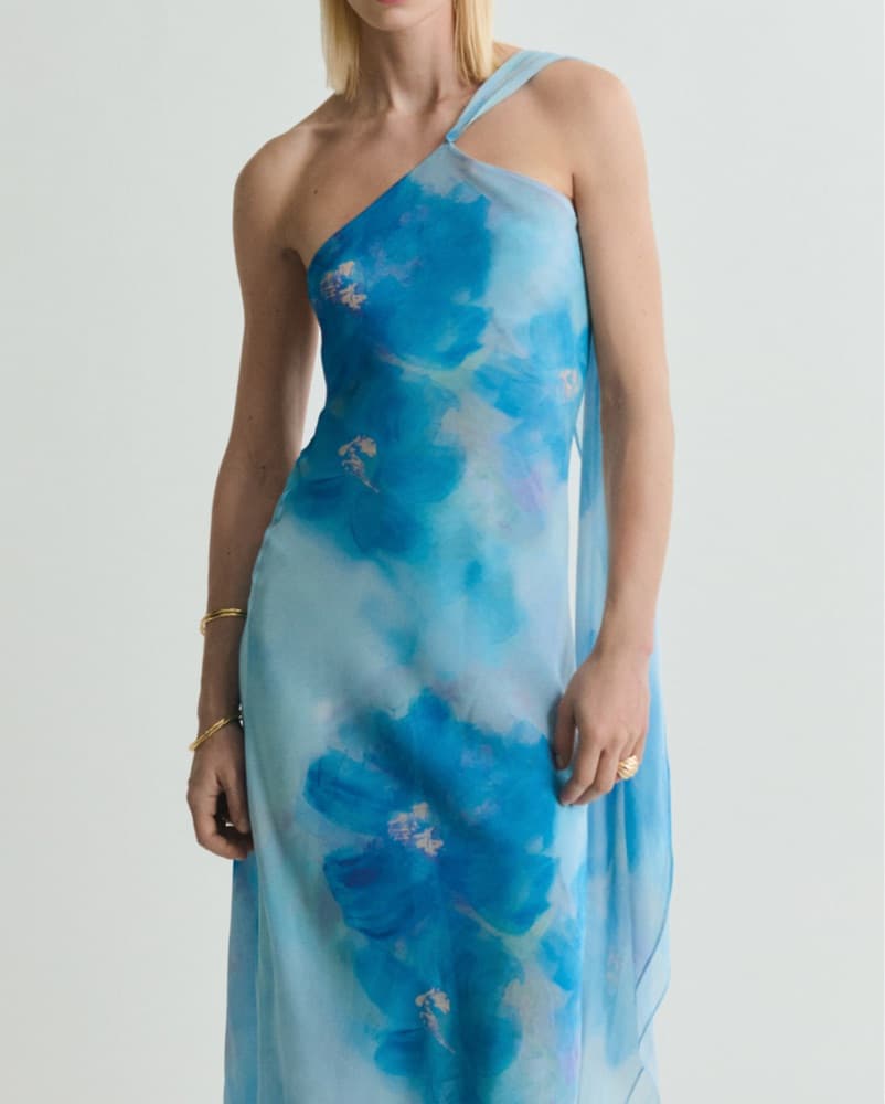 Ethereal One-Shoulder Tie-Dye Maxi Dress - Image 3