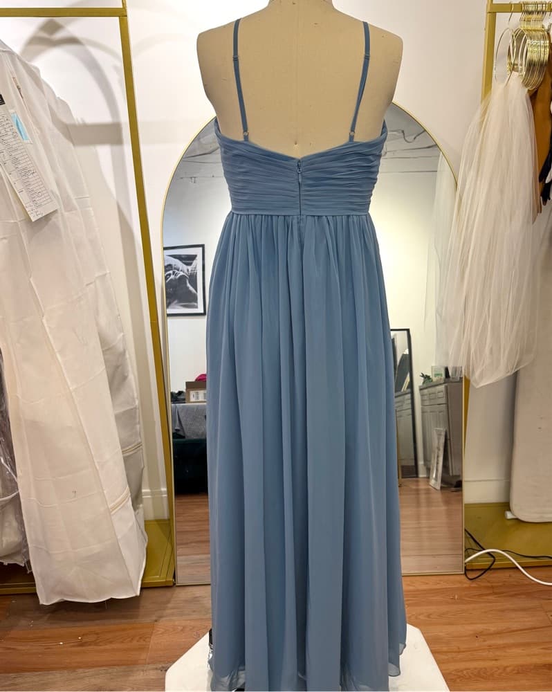 Azazie Light Blue Chiffon Dress - Image 2