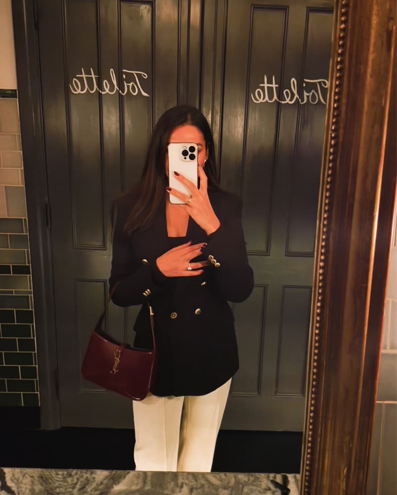 Elegant Double-Breasted Peacoat - Image 1