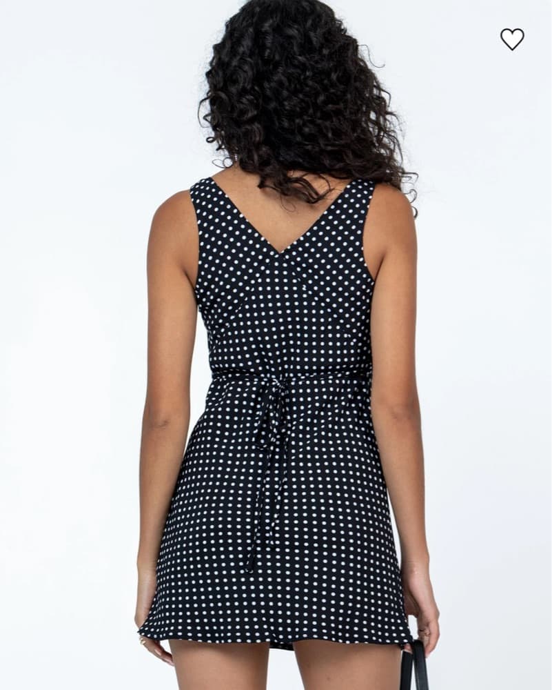 Nellie Mini Dress Black Polka Dot - Image 3