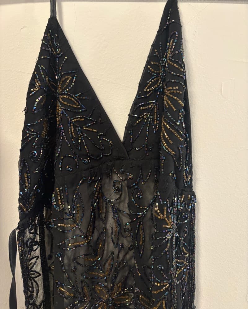 Reworked Vintage Hand Beaded Top - Image 2