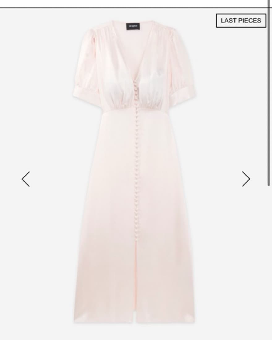 The Kooples Long Pink Buttoned Dress  - Image 1
