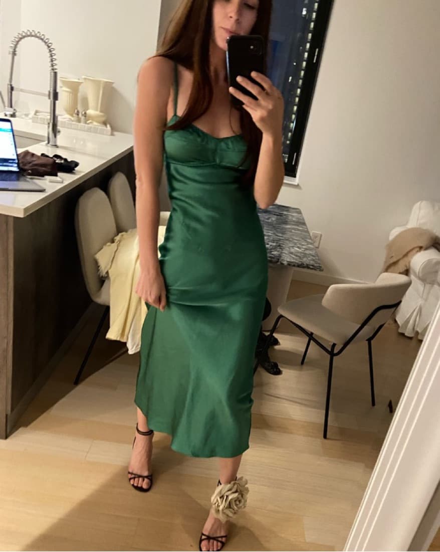 Anna october Green Silk Dress  - Image 2
