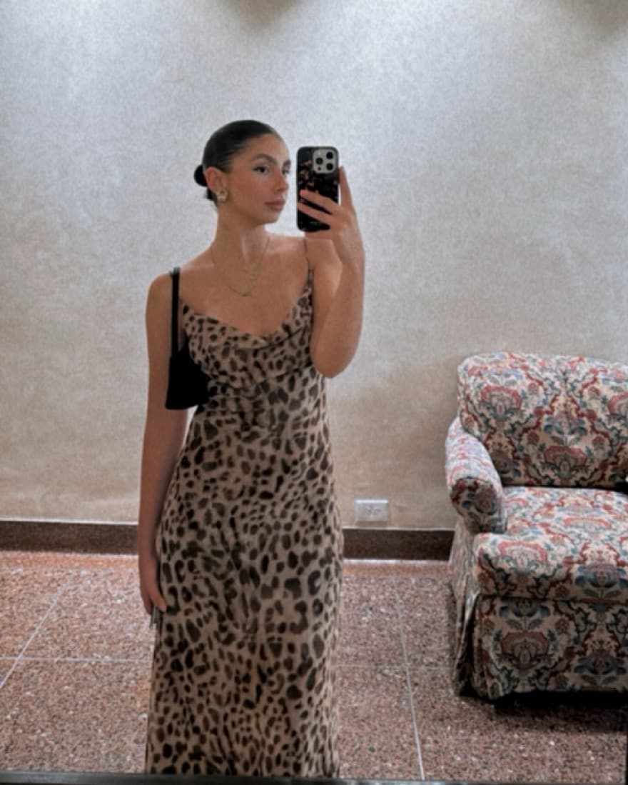Maxi Cheetah Print Dress - Image 1