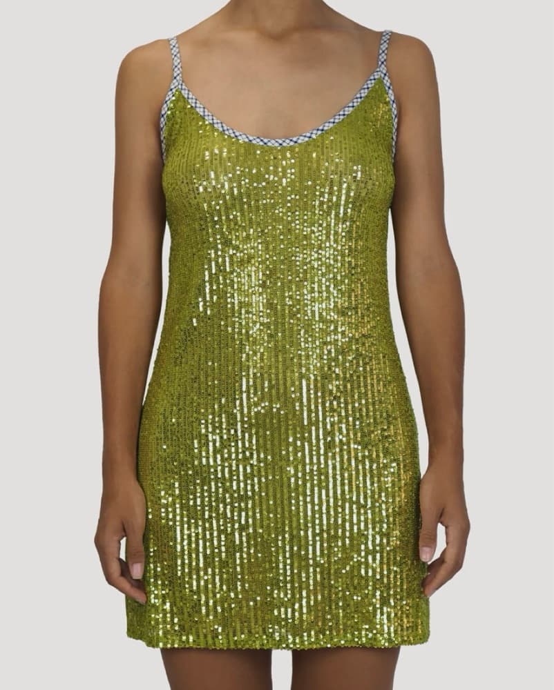Shimmering Green Sequin Dress - Handover - Image 1
