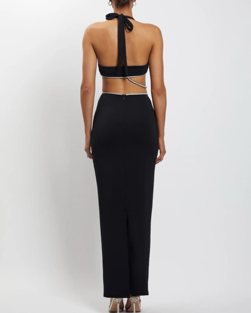 Diamante Cut Out Maxi Dress - Image 4