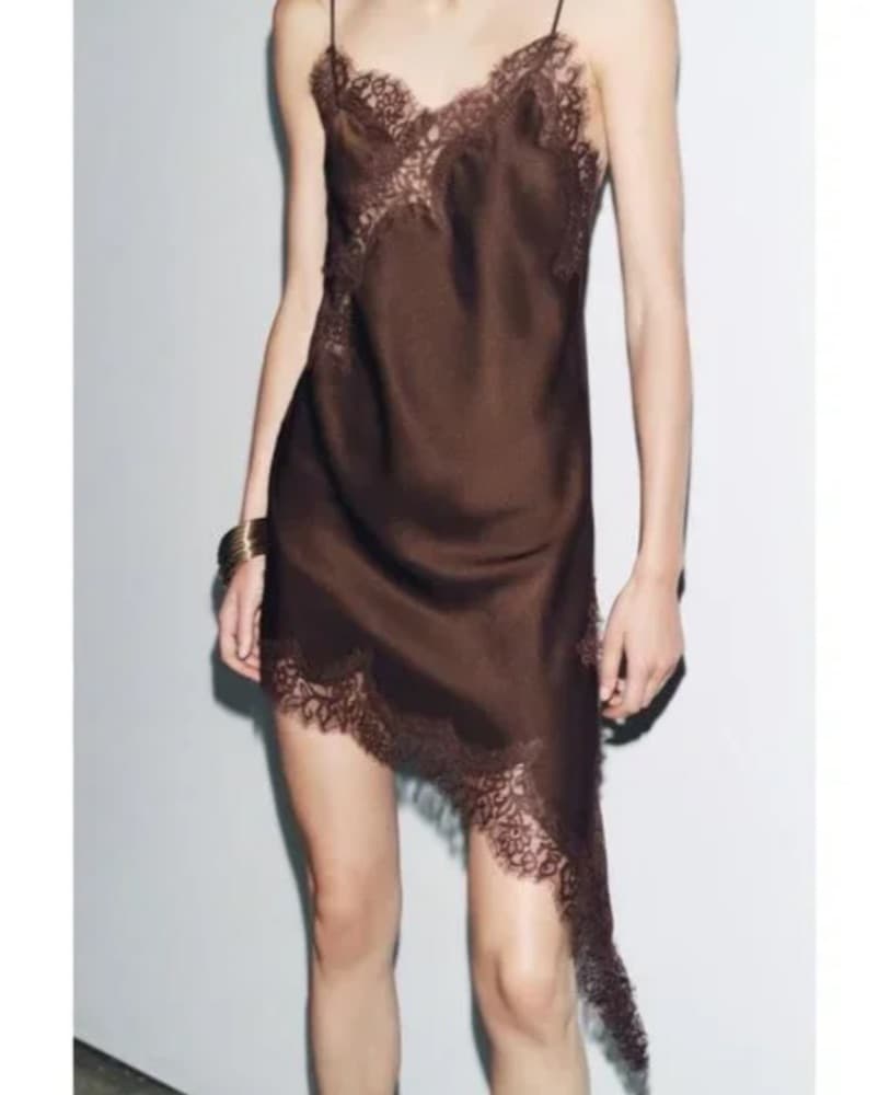 Asymmetrical Lace Dress - Image 2