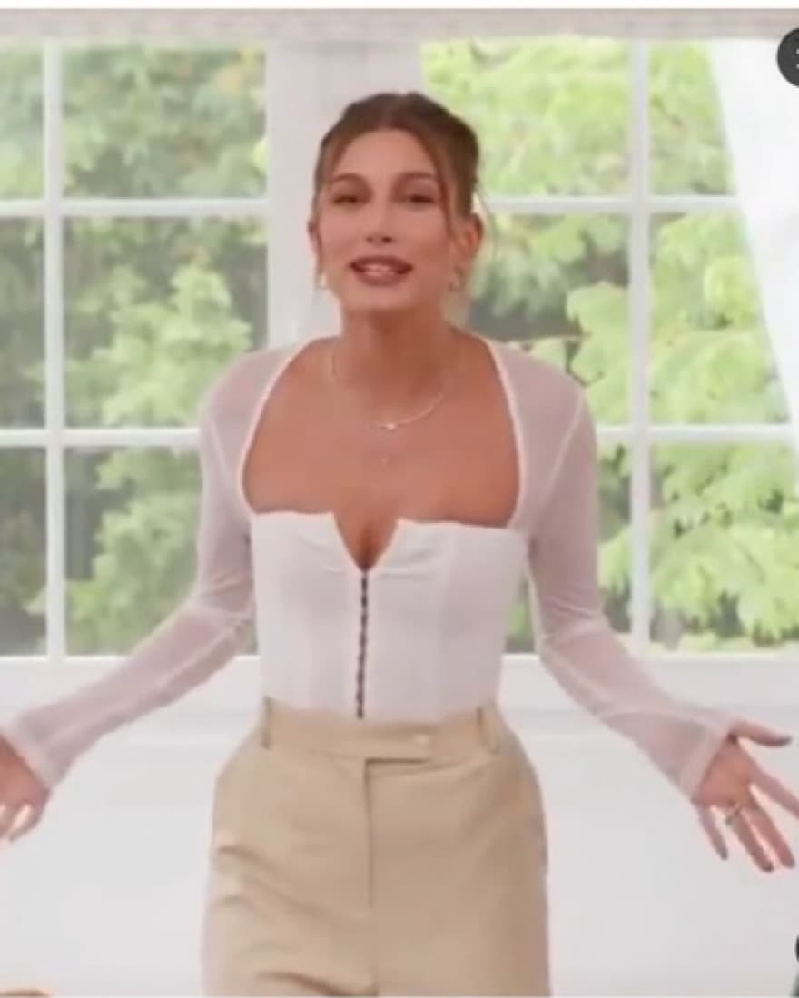 With Jean Long Sleeve Corset Top - Image 3