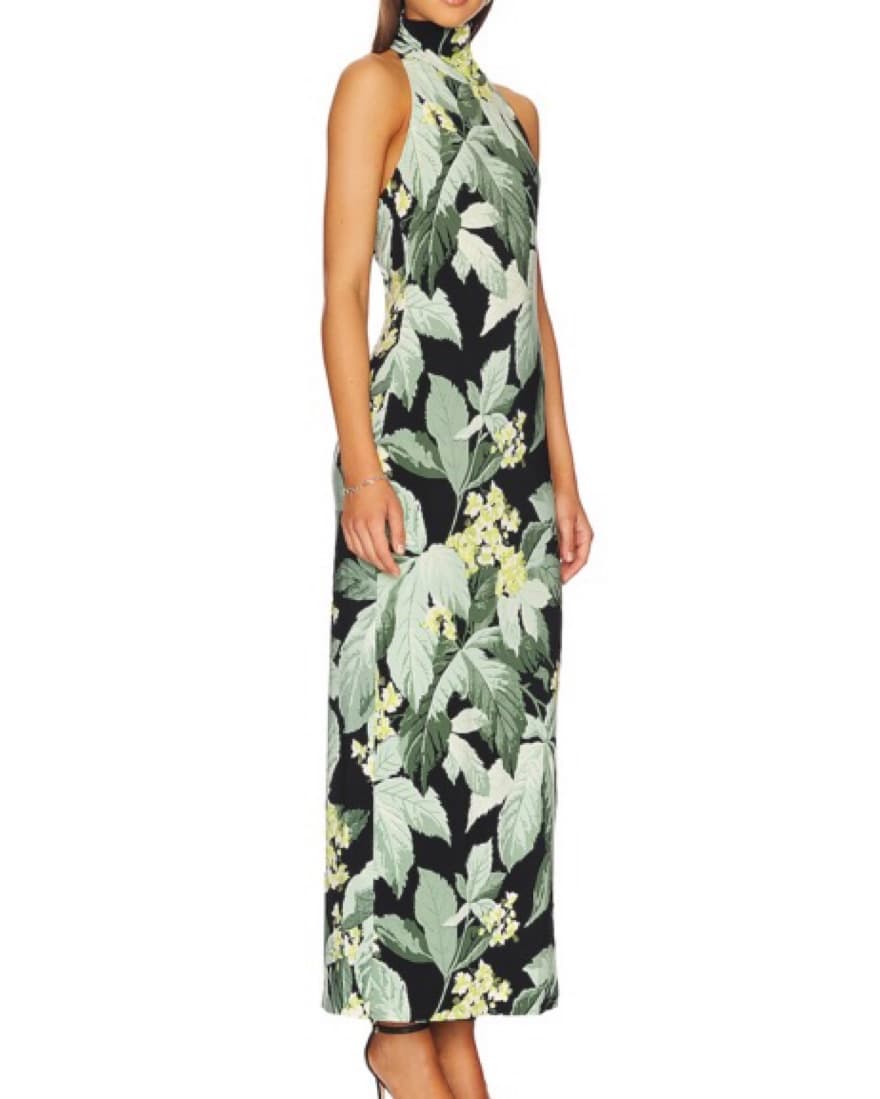Norma Kamali Halter Side Slit Gown  - Image 1
