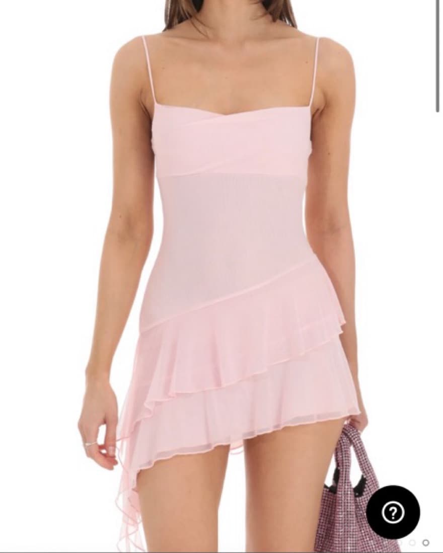 Pink Asymetrical Lucy In The Sky Dress - Image 4