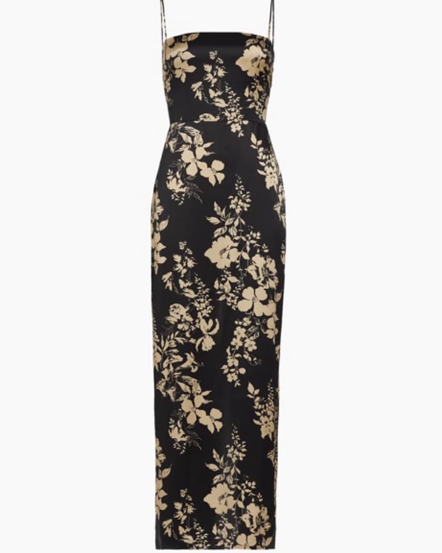 Frankie Floral Silk Satin Maxi Dress - Image 3