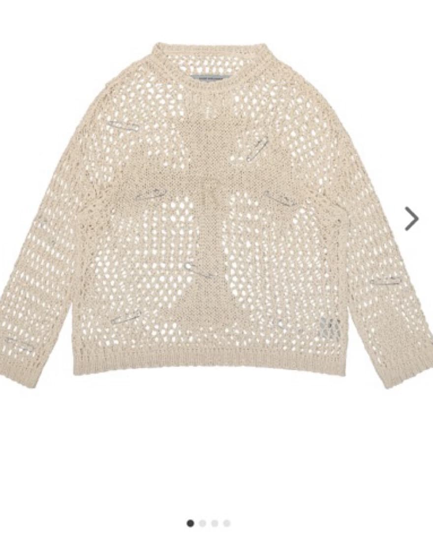 Racer worldwide beige cross net sweater  - Image 2