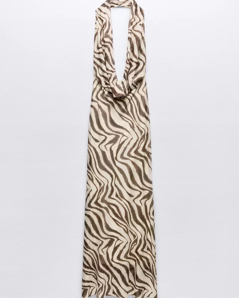 Chic Zebra Print Maxi Dress - Image 4