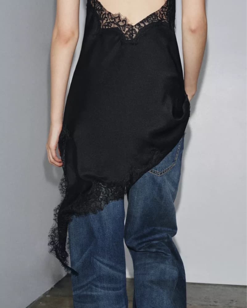 Dramatic Black Lace Midi Dress  - Image 3